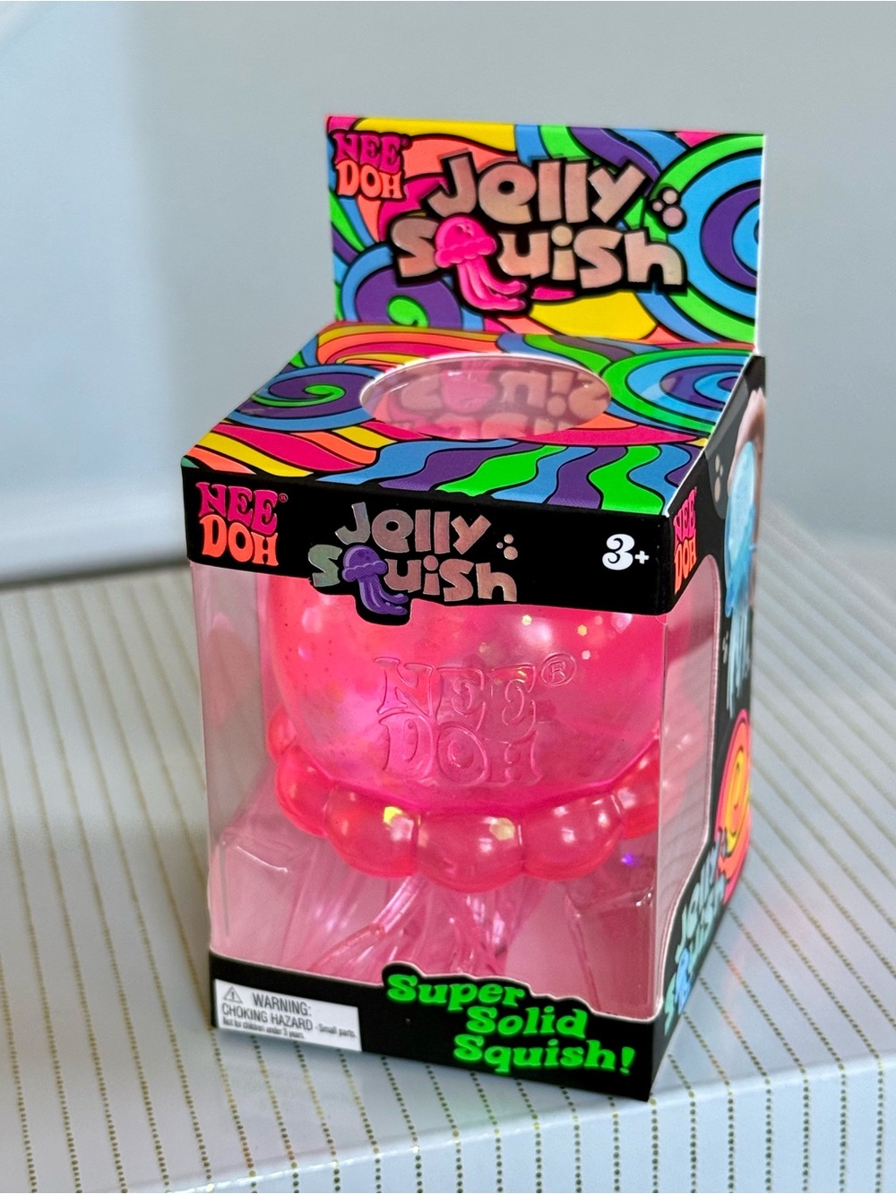 💖 RARE Viral PINK Sparkly NeeDoh Jellysquish Jellyfish NIB AUTHENTIC Schylling